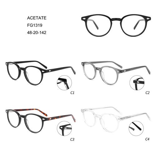 Acetate 2021 Novi dizajn modne naočale za naočale okrugle šarene W3551319