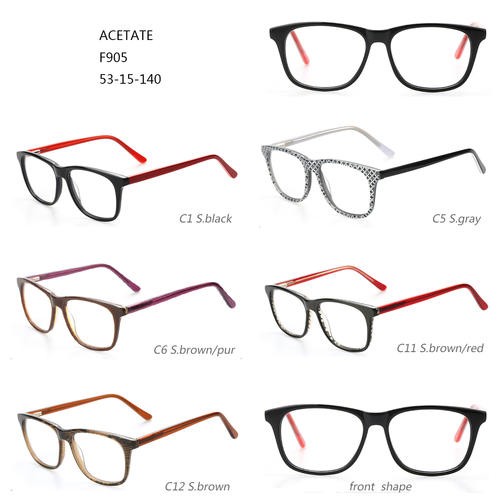 Ацетатни шарени оптички рамки Очила за очи W310905
