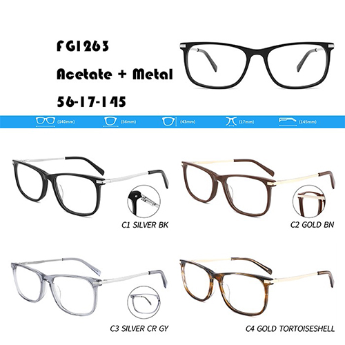 Ацетатни очила с подложки за нос W3551263