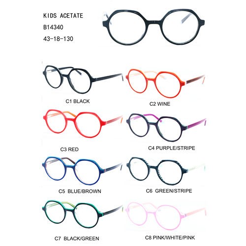 Acetate Kids Colorful Fashion Lunettes Solaires Round W30514340
