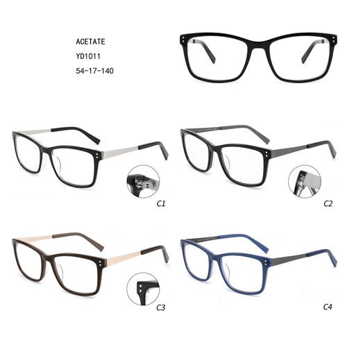 Acetate Luxury ການອອກແບບໃຫມ່ Square Gafas Retro ແມ່ຍິງທີ່ມີສີສັນ W3551011