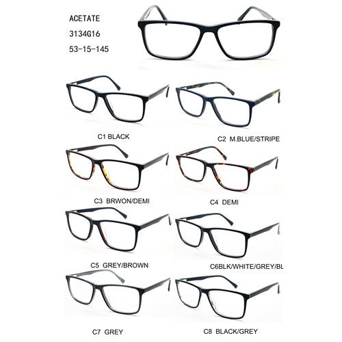 Acetate vyriški kvadratiniai mados lunettes solaires naujo dizaino W305313416
