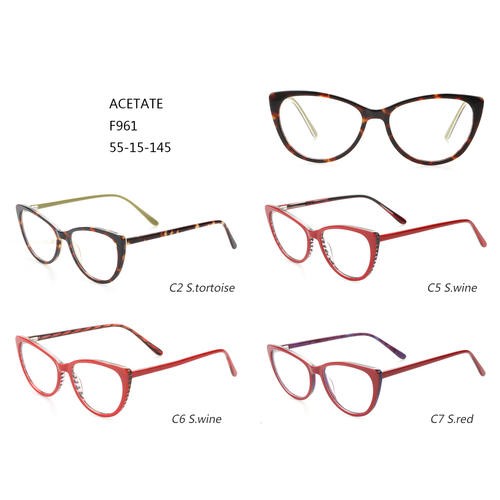 Acetátové optické obroučky barevné brýle W310961