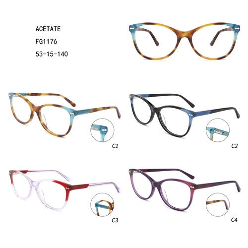 Aċetat Oversize Fashion Colorful Gafas W3551176