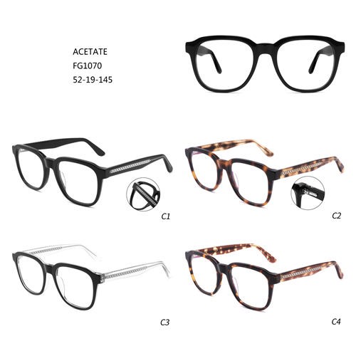 Acetate Square Montures De Lunettes Oversize Hot Sale Eyeglasses W3551070