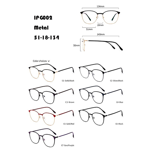 Zonke-match Metal Eyeglasses W367002