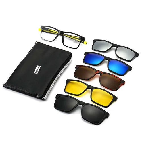 රාමු මත Amazon Hot Changable Lens 5 In 1 TR90 Clips on Sunglasses T5252502