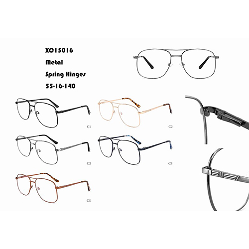 Металлические очки с двойной перемычкой в ​​большой оправе W34815016