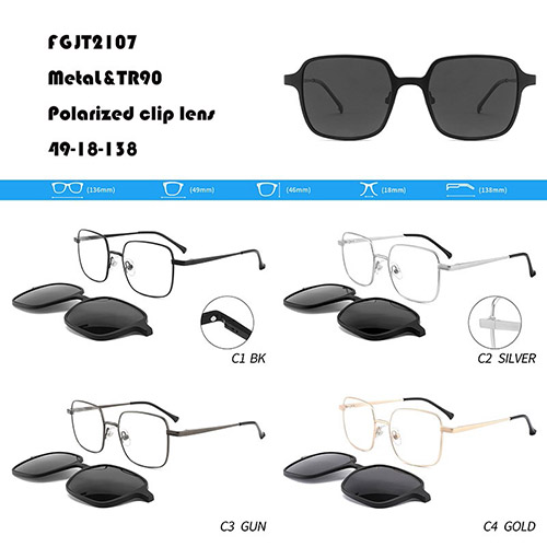 Big Frame Metal Clips On Sunglasses W3552107