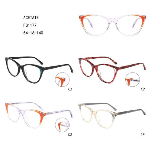 Gafas de colors de gran mida d'acetat de gat W3551177