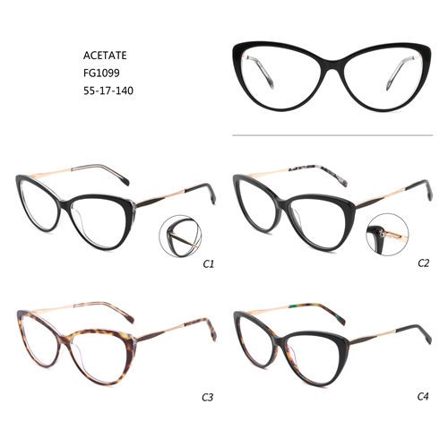 Cat Eye Acetate Colorful Montures De Lunettes Luxuria Eyeglasses W3551099