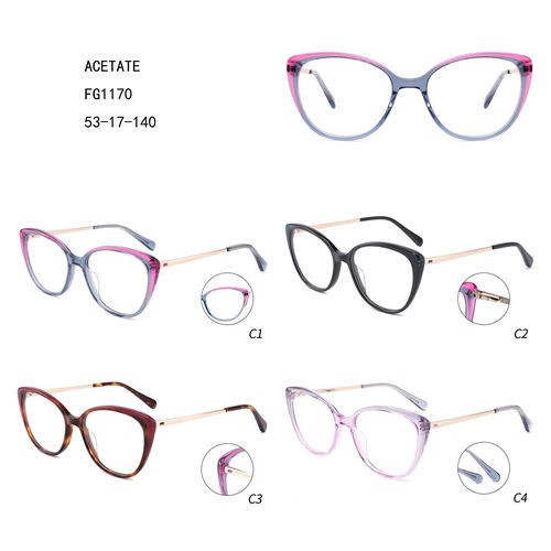 Cat Fashion Colorful Gafas Women Oversize Acetate W3551170