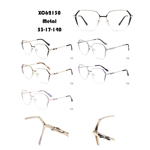 China Polygon Color-blocking Metal Glasses Frame W34862130