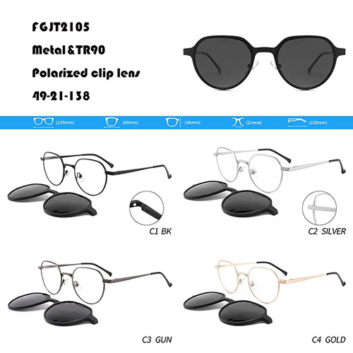 Presilhas clássicas de metal em óculos de sol W3552105