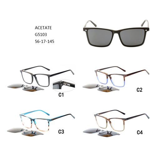 Clips On Sunglasses Special Acetate Eyeglasses Fashion W3455103