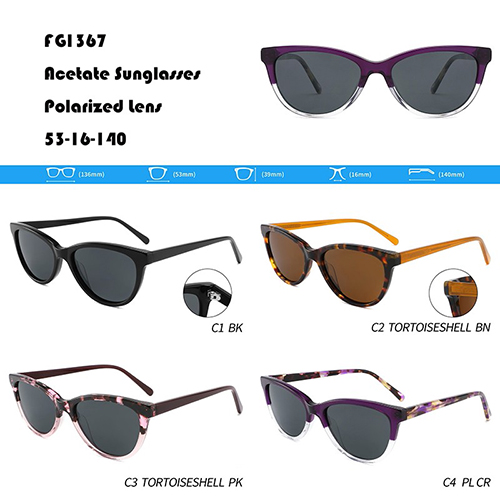 Fabrica de ochelari de soare din acetat cu bloc de culoare W3551367