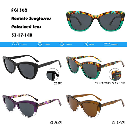 Color Block Acetate Sunglasses W3551362