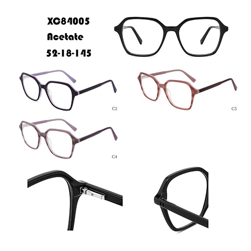 Monture pour lunettes en acétate à monture grande à bloc de couleur W34884005