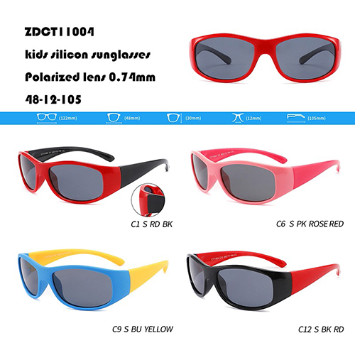 Силиконски очила за сонце во боја за деца произведени во Кина W35511004