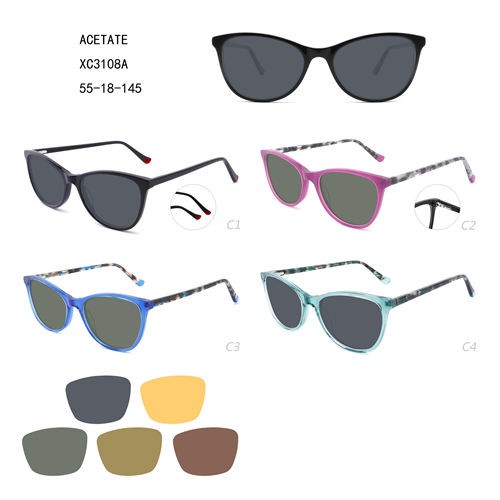 Barvite modne lunete iz acetata De Soleil nov dizajn W3483108