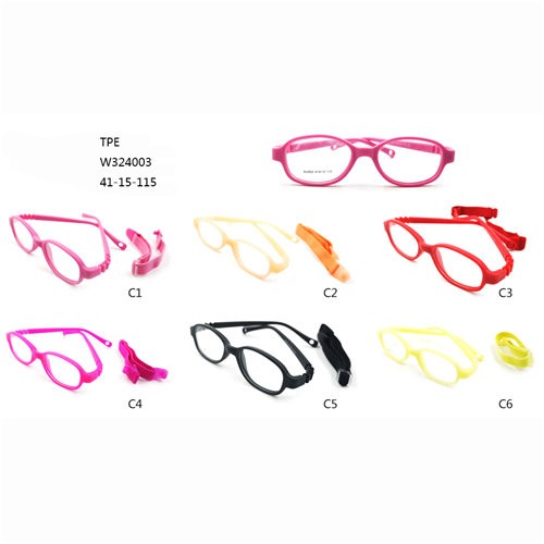 रंगीन बेबी ऑप्टिकल फ्रेम TPE चश्मा W324003