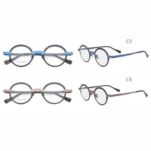 ფერადი მოდური ოპტიკური ჩარჩოები ტიტანის სათვალეები W3297032