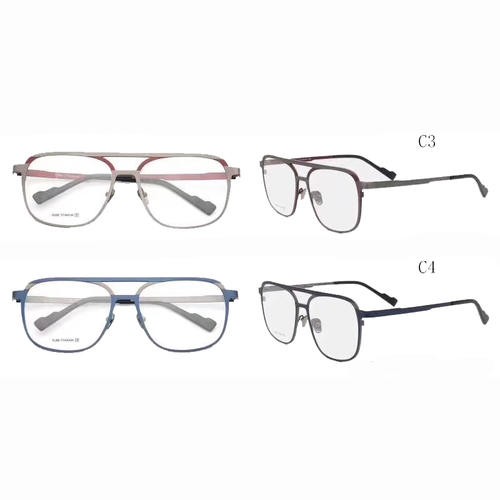 Monturas ópticas de moda coloridas Gafas de titanio W3297036