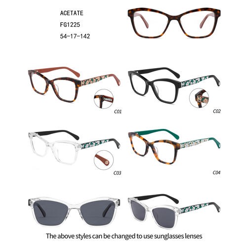 Warna-warni Khusus Kembang Asetat Gafas Fashion Desain Anyar W3551225