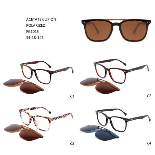 Custom Logo Fashion Acetate Hot Factory High Quality Clips On Sunglasses W3551015
