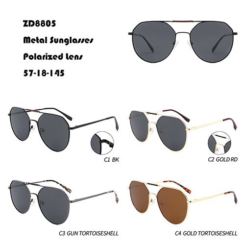 Double Bridge Metal Sunglasses Manufacturer W3558805