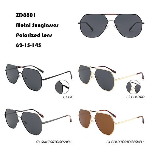 Dobleng Tulay nga Metal Sunglasses W3558801