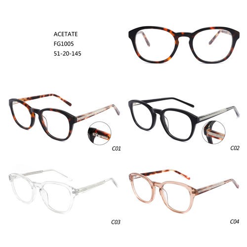 Модни ацетатни цветни очила Montures De Lunettes с гореща разпродажба W3551005
