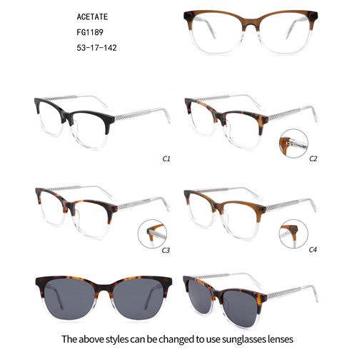 Fashion Acetate Gafas New Design Double Kulur W3551189