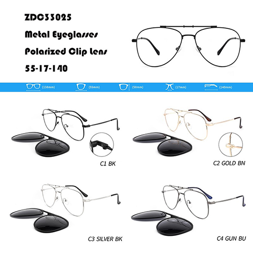 Clipuri metalice cu cadru mare la modă pentru ochelari de soare W35533025