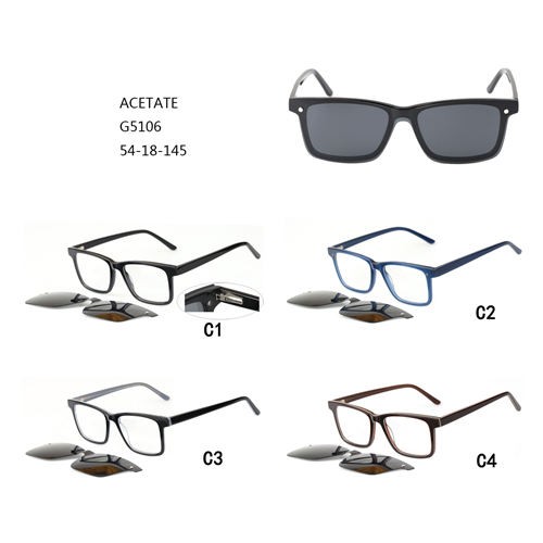 Fashion Clips On Sunglasses Acetate Eyeglasses Special W3455106