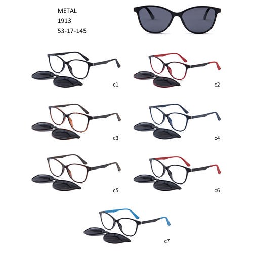 Модни шарени квадратни жешки распродажби Ultem клипови на очила за сонце W3551913