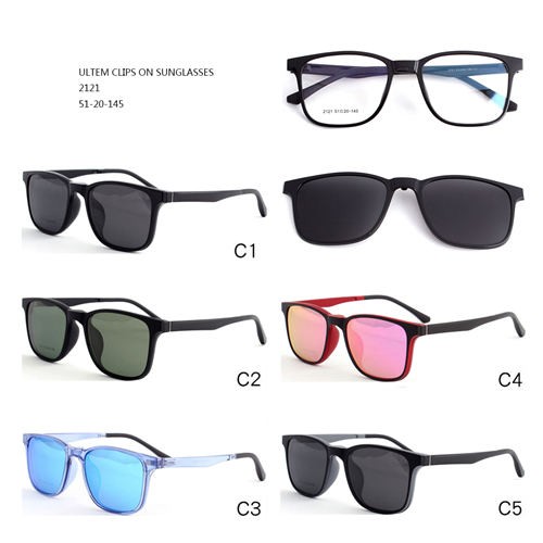 Modne kolorowe okulary przeciwsłoneczne z klipsem Ultem W3452121