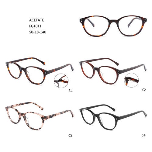 Mafashoni Dhizaini Akawanda Emavara Eyeglasses Acetate Montures De Lunettes W3551011
