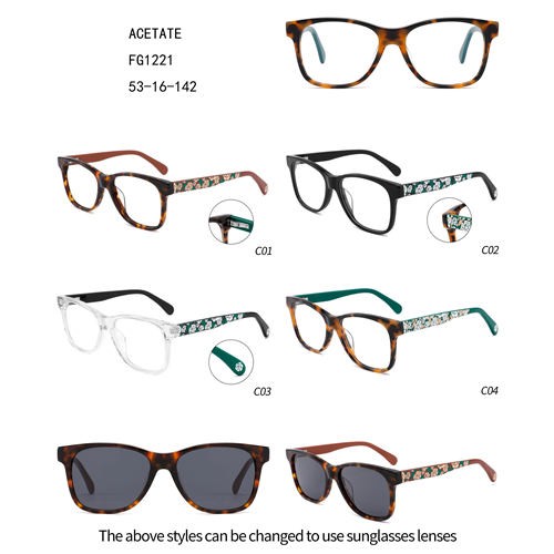 විලාසිතා නව නිර්මාණ ඇසිටේට් වර්ණවත් Gafas Oversize W3551221