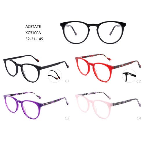 Armações ópticas da moda óculos coloridos acetato W3483100