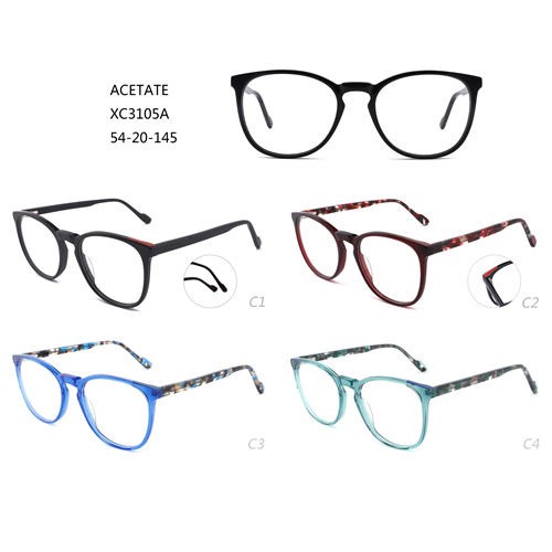 Modne oprawki optyczne Kolorowe okulary octanowe W3483105
