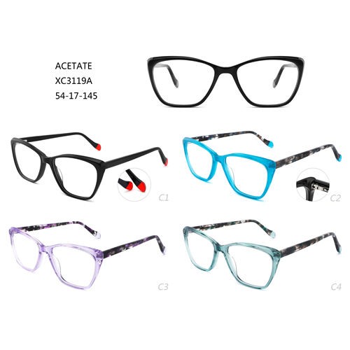 მოდური ოპტიკური ჩარჩოები თვალის ფერადი სათვალე Acetate W3483119