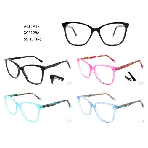 फॅशन ऑप्टिकल फ्रेम्स रंगीत डोळा चष्मा एसीटेट W3483129