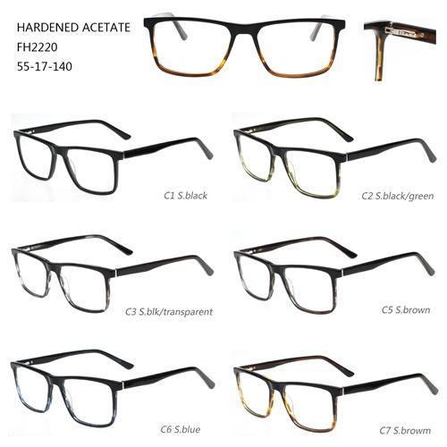 Fashion Special Hardened Acetate Eyewear Frame Optik Warna-warni W3102220