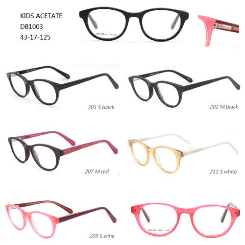 მოდის სპეციალური საბავშვო აცეტატის სათვალეები ფერადი ოპტიკური ჩარჩო W3101003