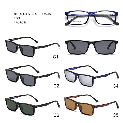 Fashion Ultem Good Price Square Clip On Sunglasses W3452149
