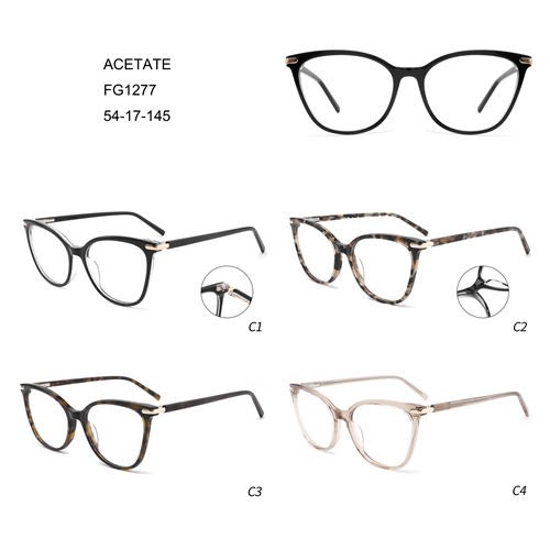 Модни женски очила со ацетат Шарени нов дизајн W3551277
