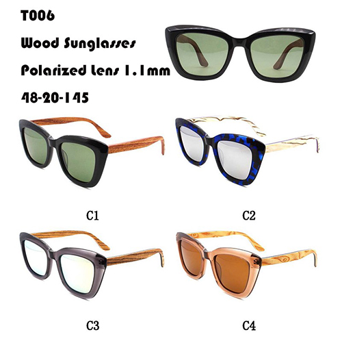 Модни дрвени очила за сонце W365006