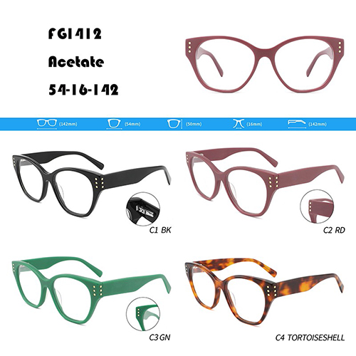 Frosted Acetata Glasses Frame W3551412