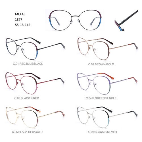 Очила за очила со најквалитетни повеќебојни метални оптички очила W3541877